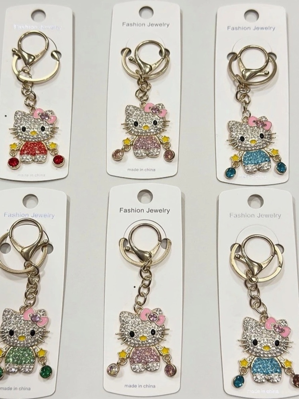 Bling Kitty Character Keychain Gold & Pink NWT (random colors)